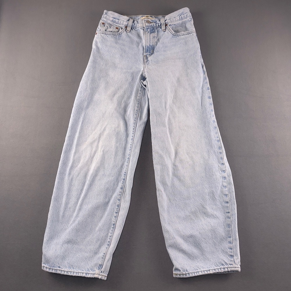 Levis Premium XL Balloon Jeans Light Wash High Rise Wide Leg W25 L30 A4676-0001